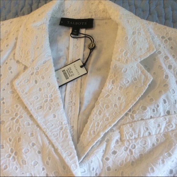 Lovely white eyelet summer jacket - Picture 3 of 4